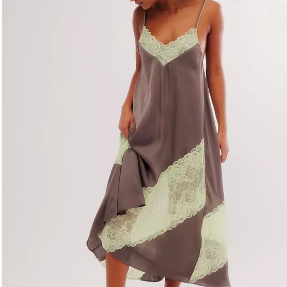 Intimately Free People | First Date Maxi Slip Dress in Butterfly Combo | NWT